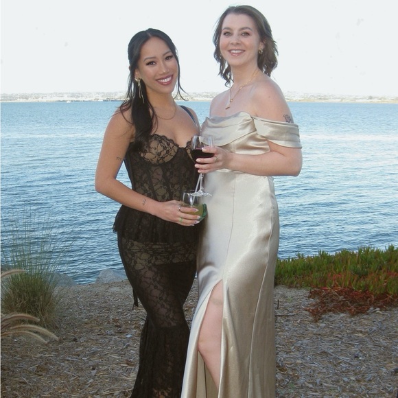 Black Lace Formal Maxi Dress - Picture 6 of 6